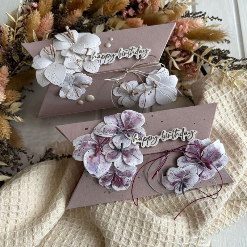Lapoo 3D Backgrounds Frame Metal Cutting Die for Scrapbooking, New Cutting Dies DIY Album Card Making Decor Paper Craft Metal Die Cuts Party Wedding Decorations (Flower E 4.7 x 2.4 in) - Image 3